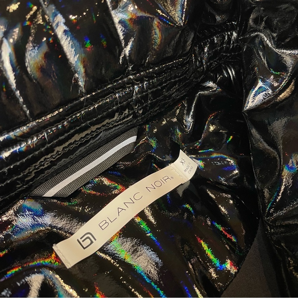 Blanc Noir Iridescent Black Puffer Jacket - Picture 10 of 11